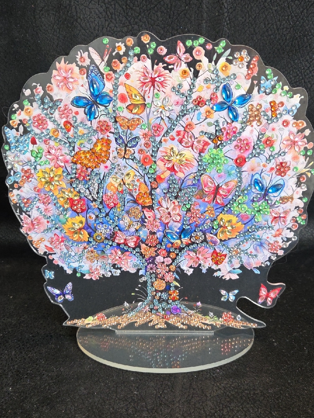 Decorative Multicolor Butterfly Tree Acrylic Art Display